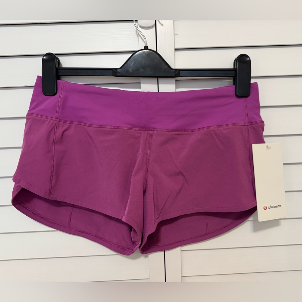 lululemon athletica, speed up lr short, 2.5” lined, magenta, size 6, nwt